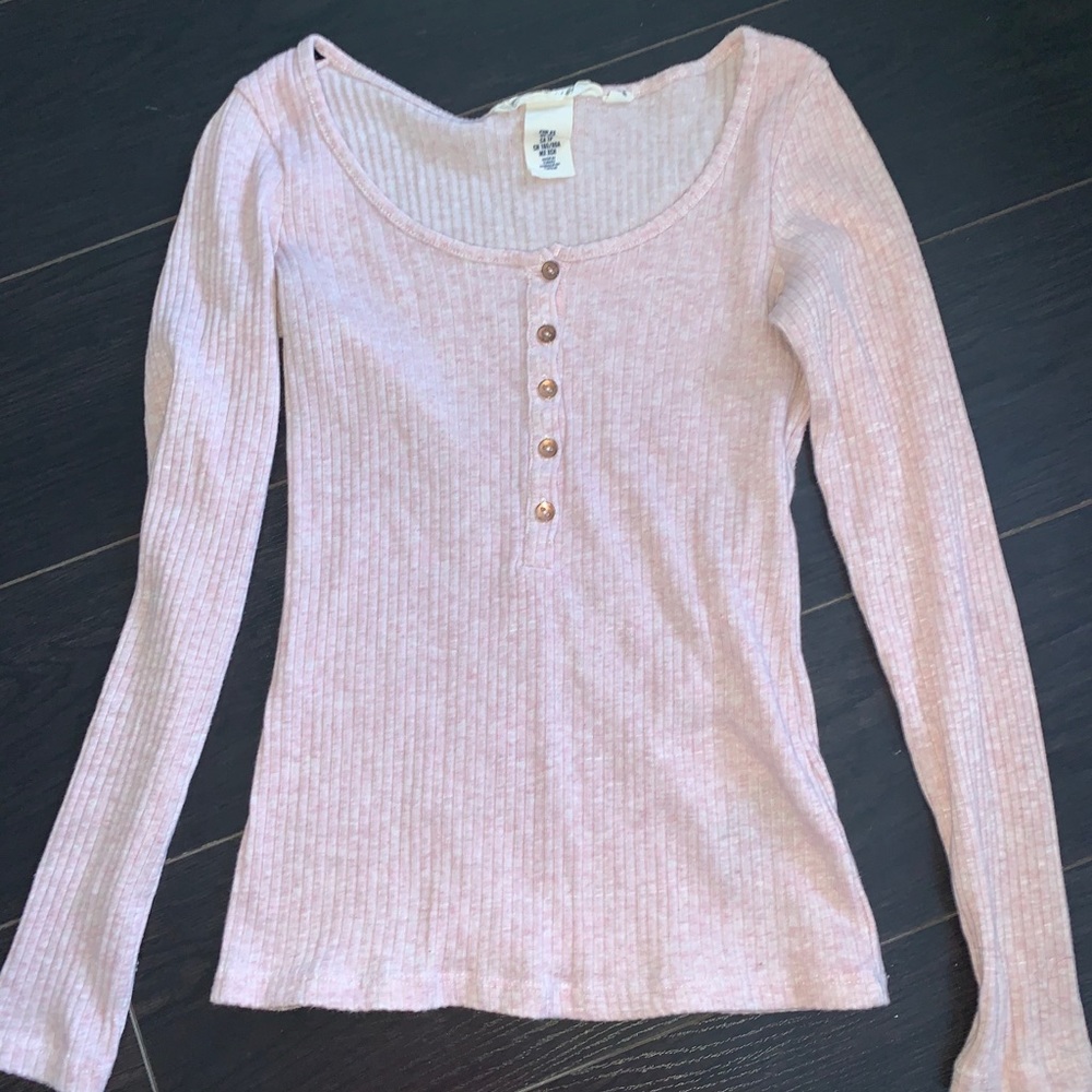 🌸H&M PINK LONG SLEEVE SHIRT/BLUSA DE MANGA ROSADO